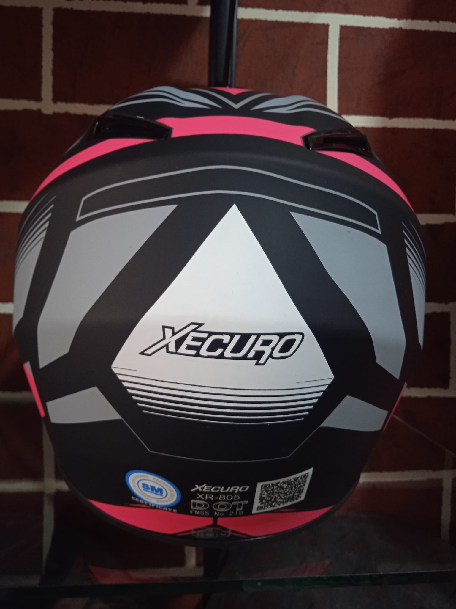 Casco Cross Xecuro 805 vista trasera