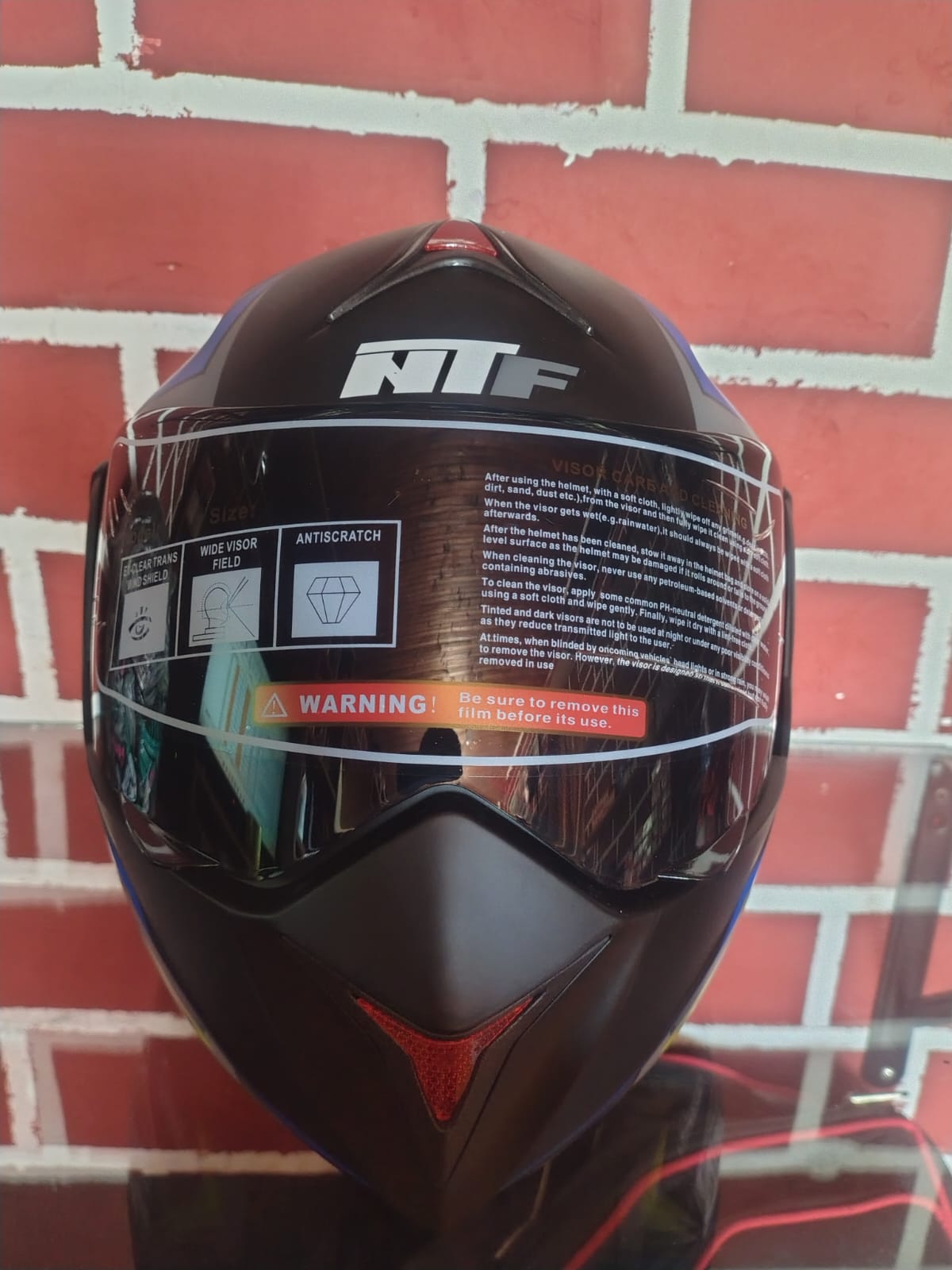 Casco Abatible NTF vista trasera