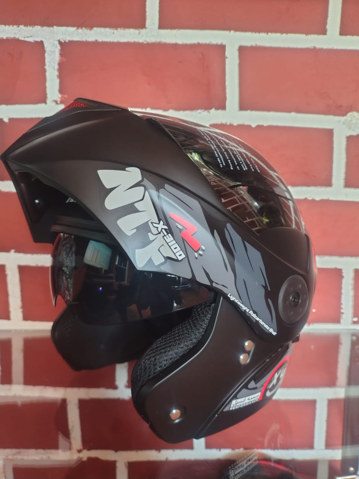 Casco Abatible NTF vista trasera
