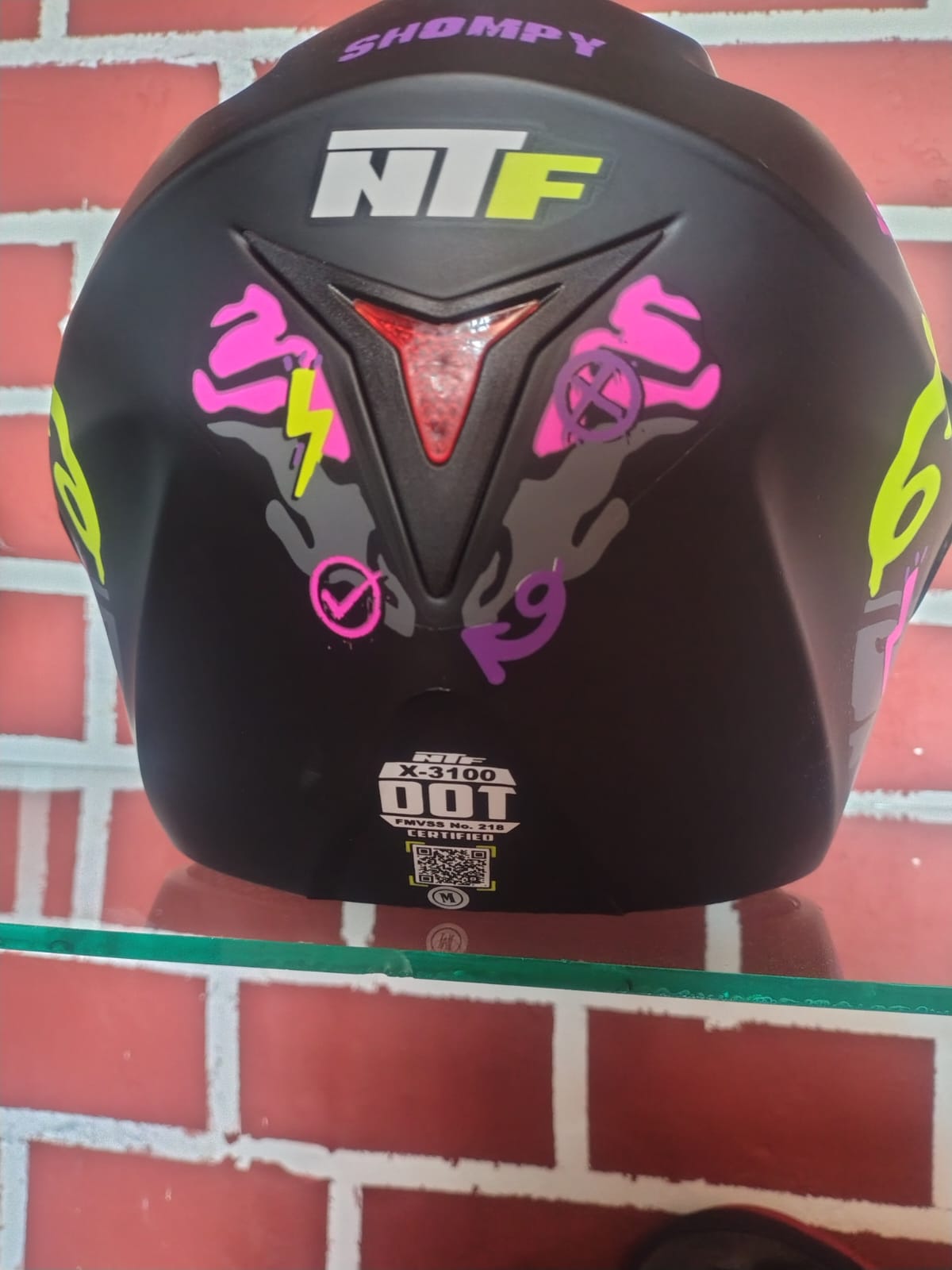 Casco Abatible NTF vista trasera