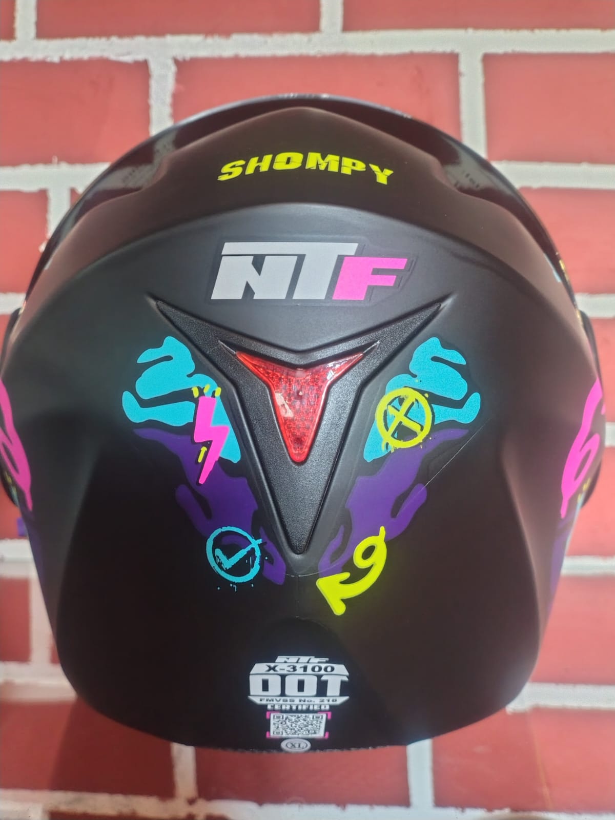 Casco Abatible NTF vista trasera