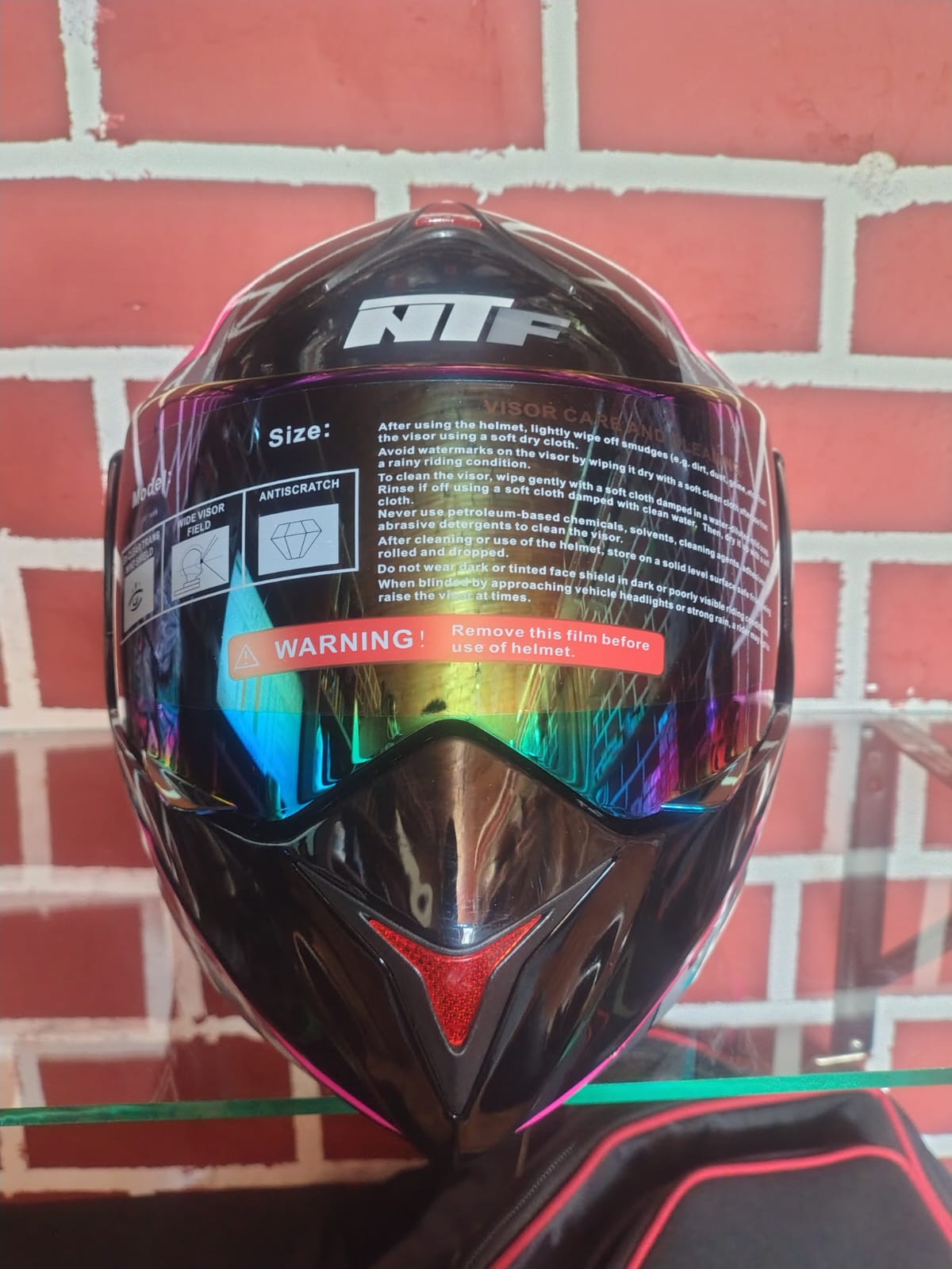Casco Abatible NTF vista trasera