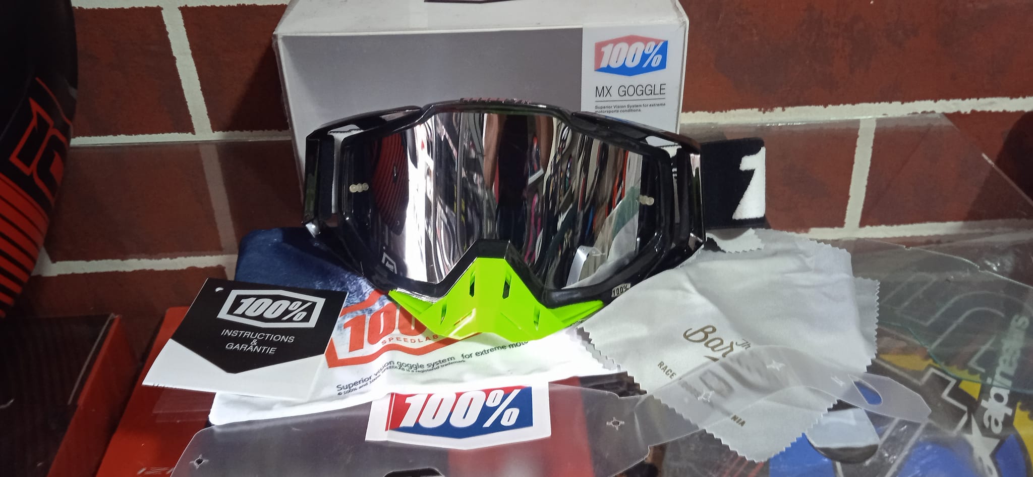 Gafas Cross 100% RaceCraft doble lente vista trasera